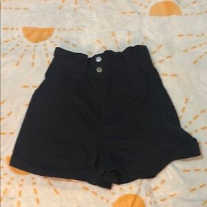 Women's Black High-Waisted Shorts